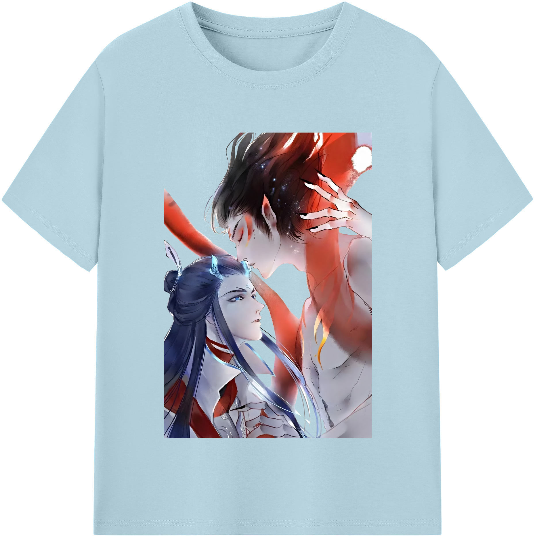 （画像用） Ne Zha 2 ナタ 魔童の大暴れ 綿100％半袖Tシャツ（フロントプリント）